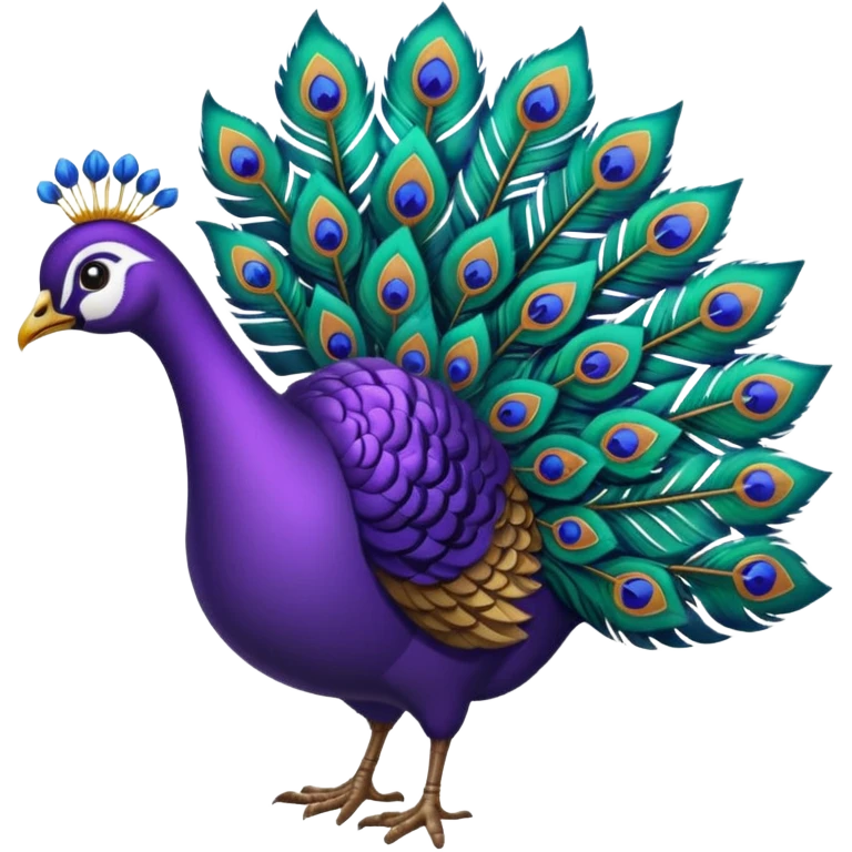 pluma de pavo real morada emoji