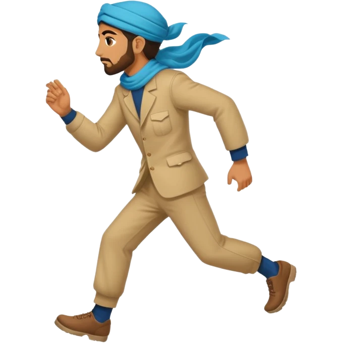 убегающие иранцы, в полный рост, в профиль emoji
