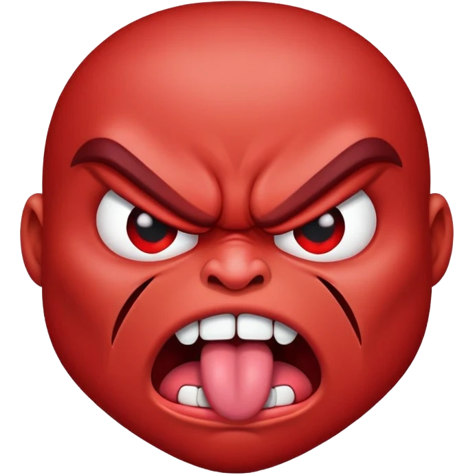 a really angry face sticking out its tongue  emoji