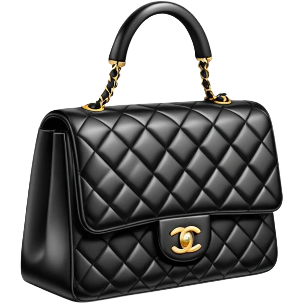 Chanel bag black  emoji