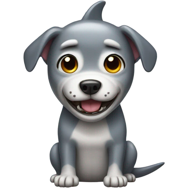 Dog in shark costume emoji