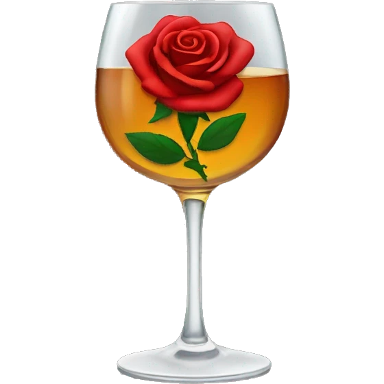 Four red roses and whiskey glass  emoji