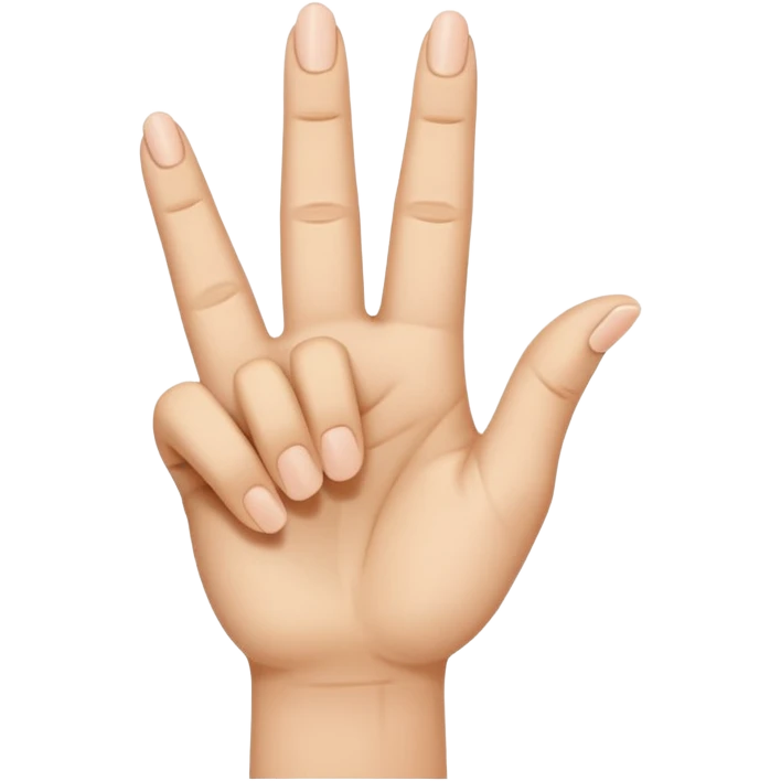 Up yours, hand emoji, showing the V  emoji