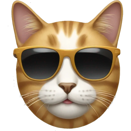 Cat with sunglasses emoji