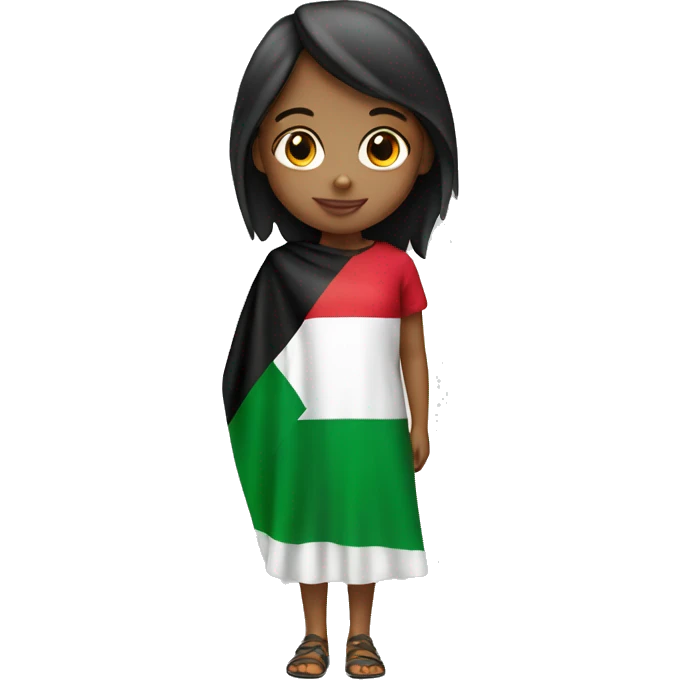 Girl with Palestine flag emoji