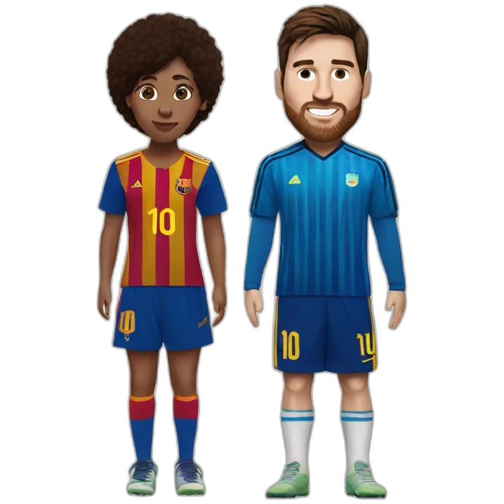 Messi and a mom emoji