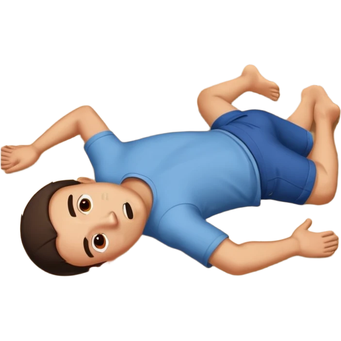 a man lying on the floor who has just fallen emoji