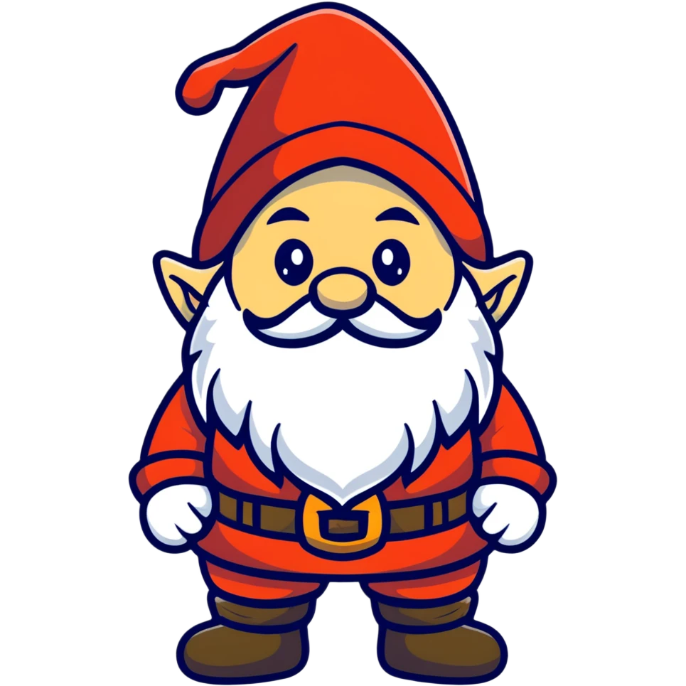 A cartoonish big gnome with exaggerated features emoji
