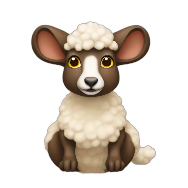 Mouton sur un kangourou emoji