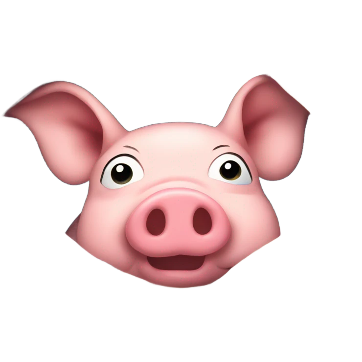 Pig with blanket emoji