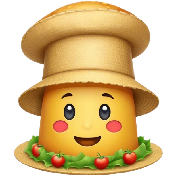 Hat as food emoji