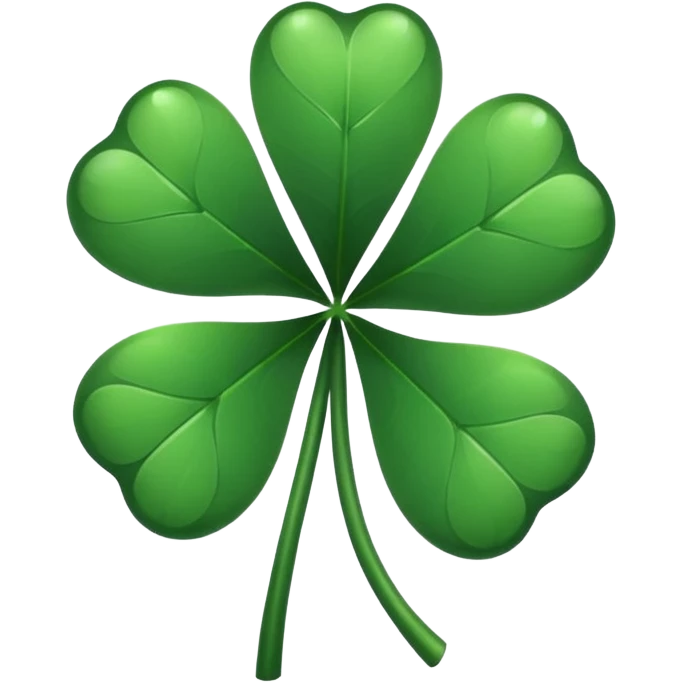 Black 5-leaf clover emoji