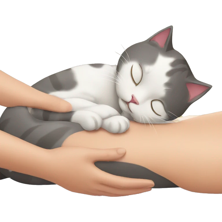 cat receiving massage emoji
