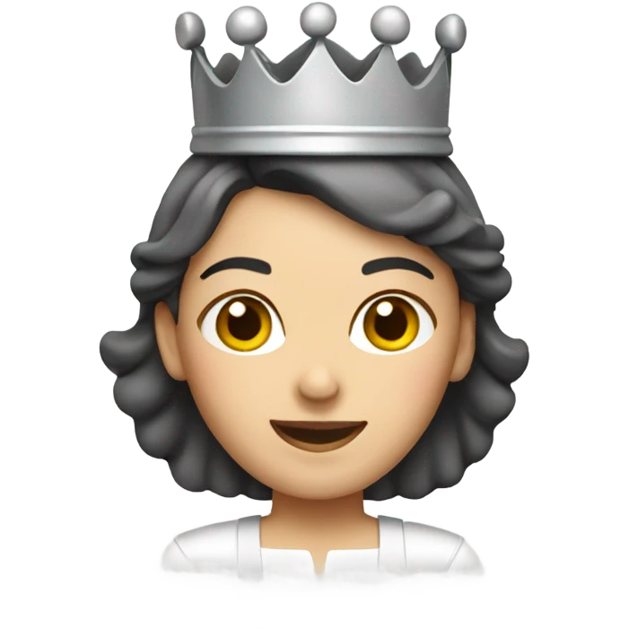 A white female cook wearing a crown emoji