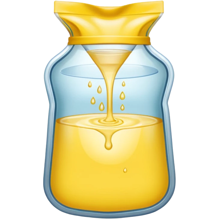 drainage bag with very light yellow luquid emoji