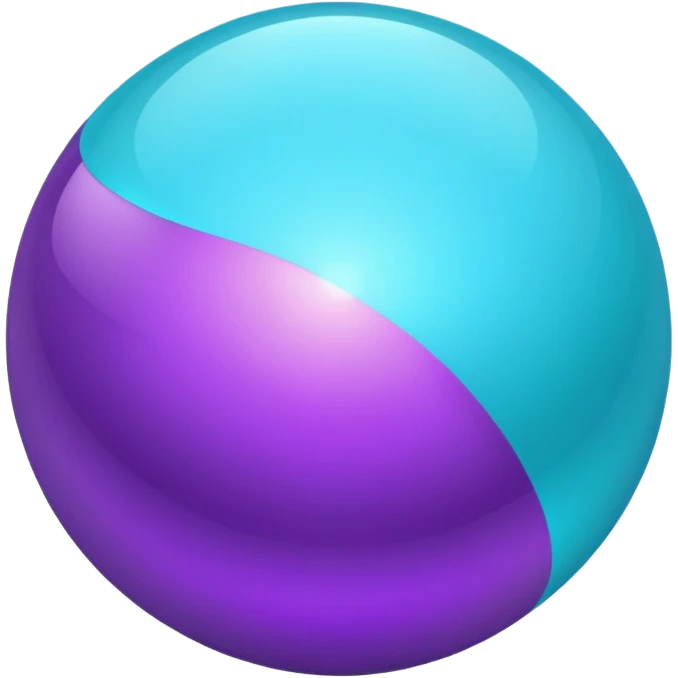 glitter purpel cian little ball emoji