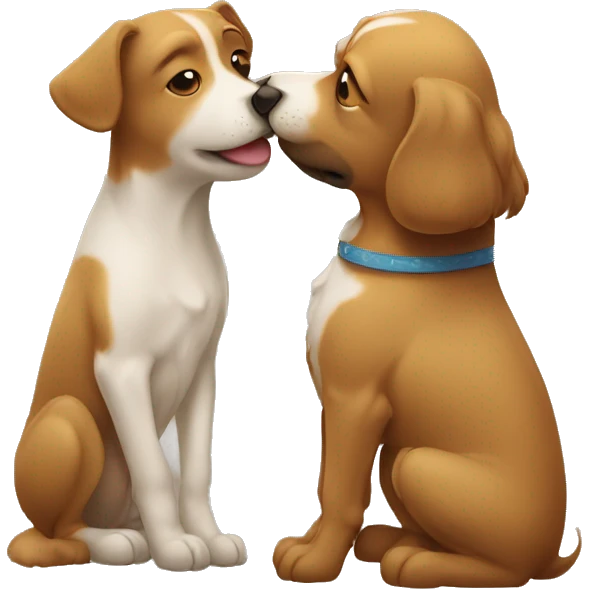 Dog kissing  emoji