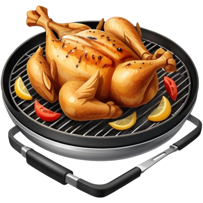lunch grill checken  emoji