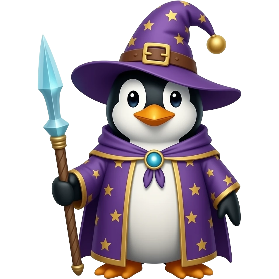 Penguin Wizard emoji