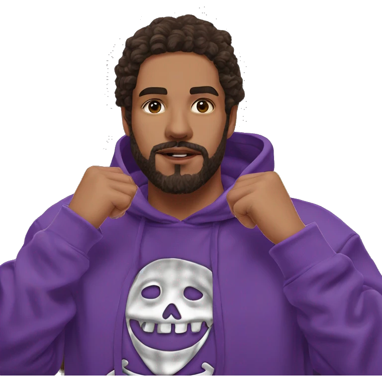 man in purple hoodie emoji