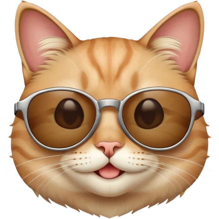 smiling cat with sunglasses emoji