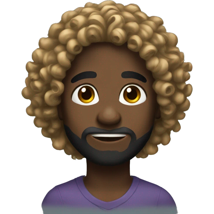 curly blacks long hair emoji