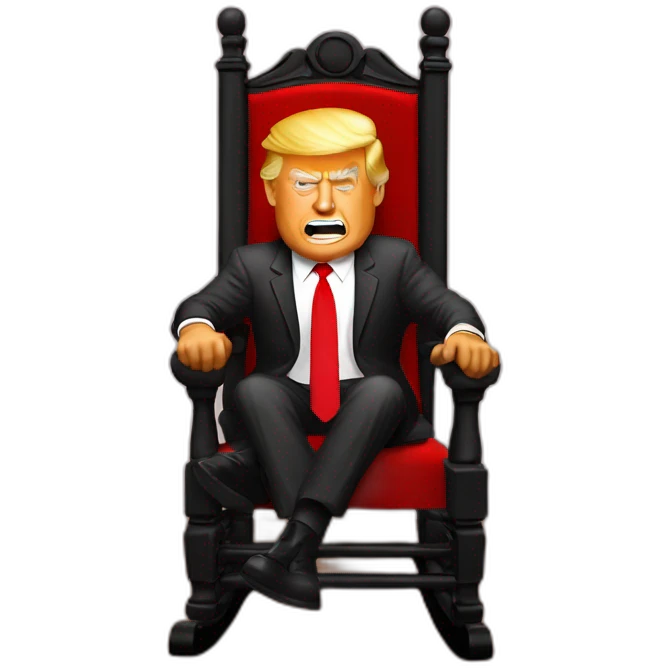 trump on a rocker emoji