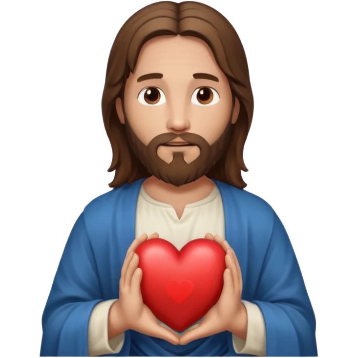 Jésus avec un cœur dans ses mains

 emoji