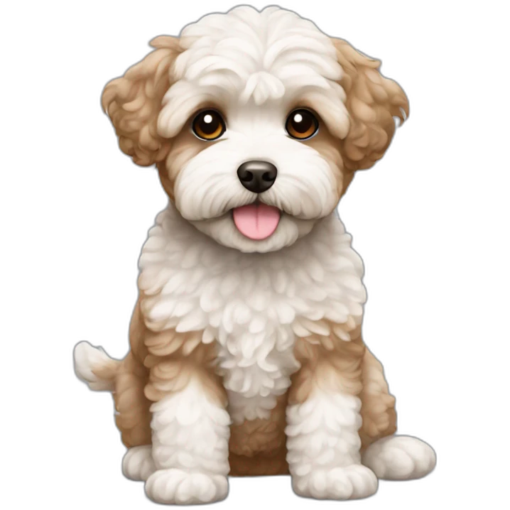white-brown maltipoo emoji