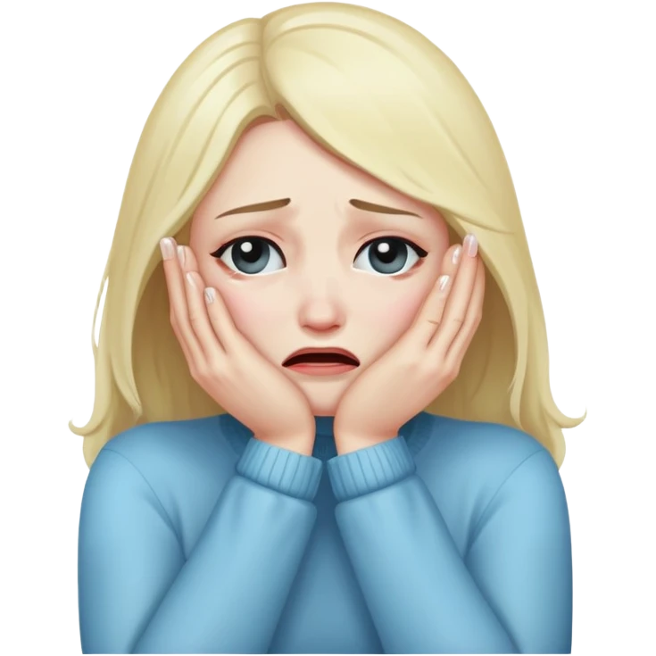 woman sitting and crying covering her face with her arms emoji
