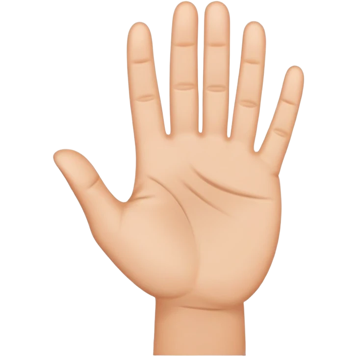 raised hand gesture signaling stop emoji