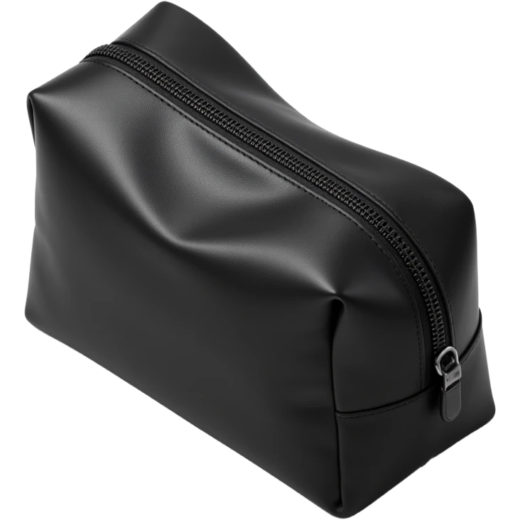 luxe black cosmetics bag emoji