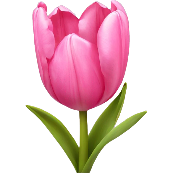 Pink tulips with a bow emoji