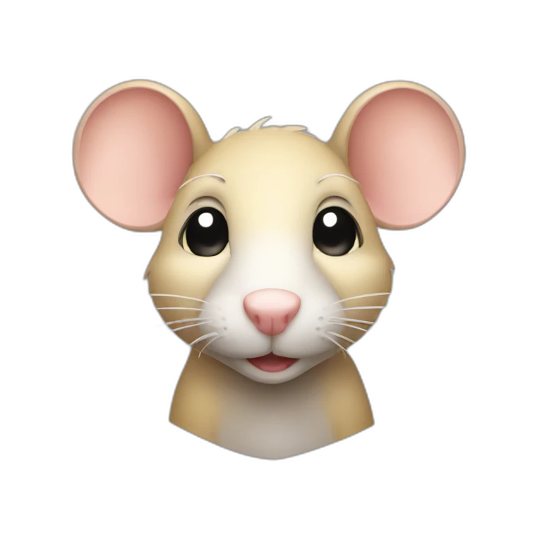 Rat with blond hair emoji