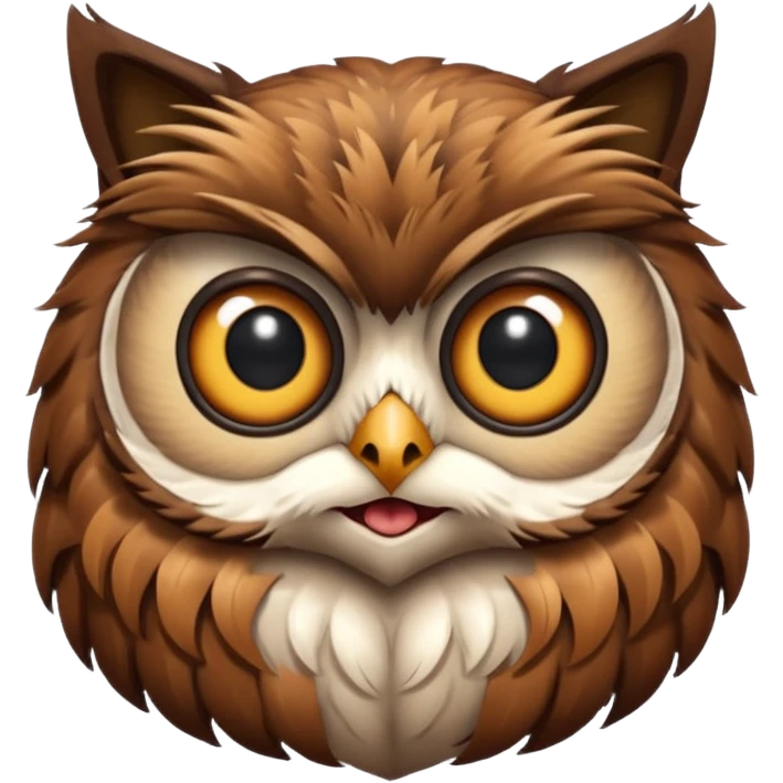 Make a cat mixed with a owi emoji