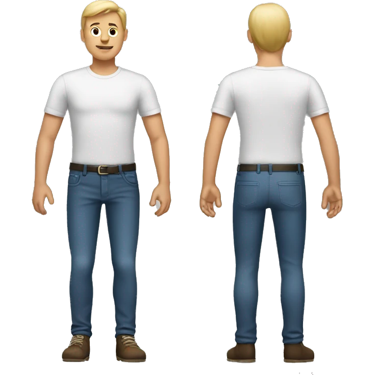 Man with Two hand and leg with black shoulder emoji