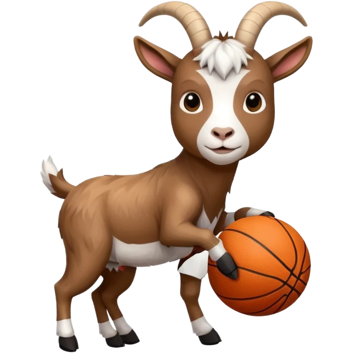 Goat playing basketball emoji