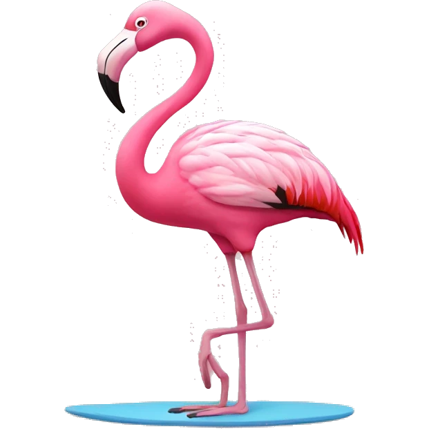 Flamingo doing yoga emoji