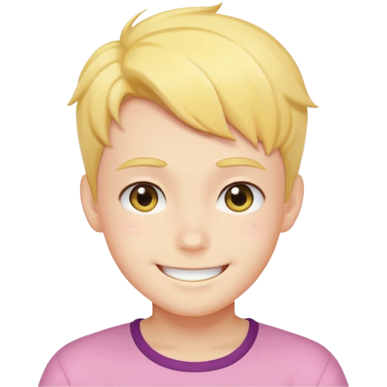 super cute anime pleading eyes classic yellow boy face cheesy smile bigger smile and thicker eyebrows  emoji