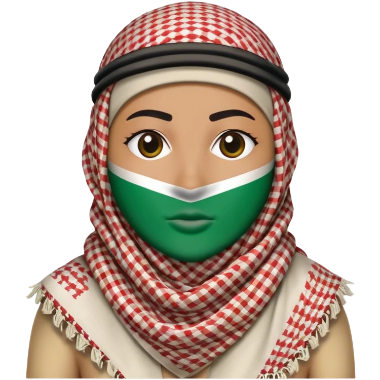 Brazil flag keffiyeh palestine emoji