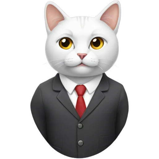 Business cat in a suif emoji