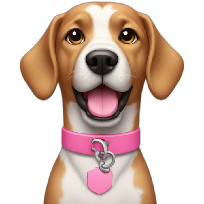 dog with pink collar emoji