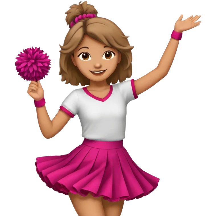 turtle girl dancing with skirt holging o mpom emoji