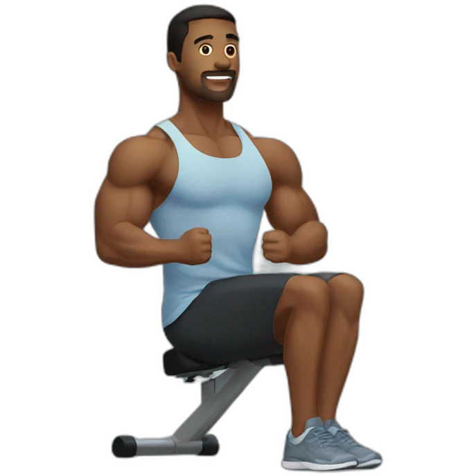 Man working out at gym emoji