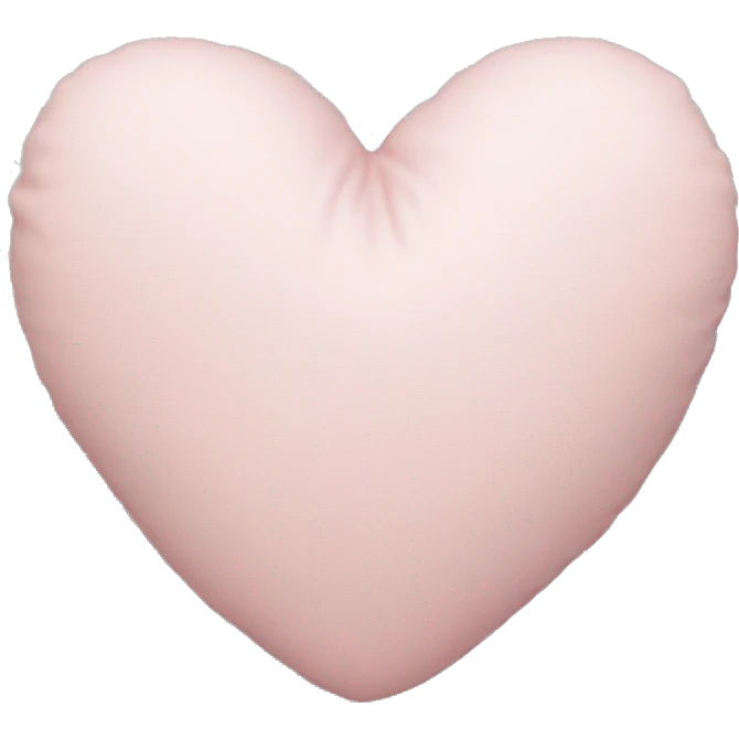 Light pink heart pillow emoji