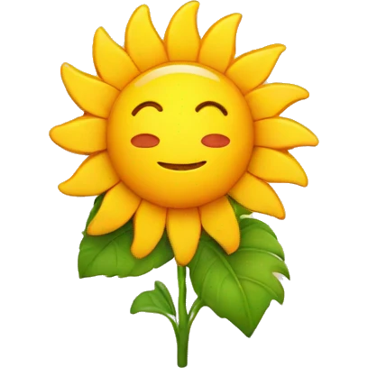 sun with a flower emoji