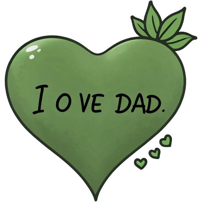 Heart with I love you dad tattooed in it  emoji