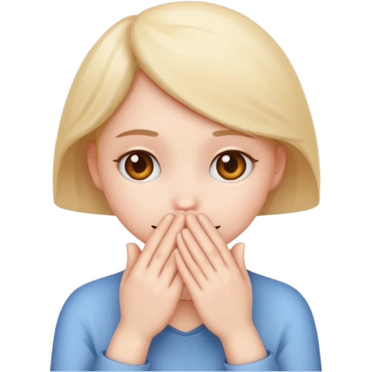 A single emoji that's feeling shy. In love. But hiding behind her hands.  emoji