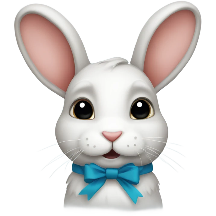 rabbit with bow emoji