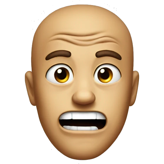 Insane unhinged face emoji